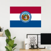 Staatsflagge in Missouri Poster (Heimbüro)