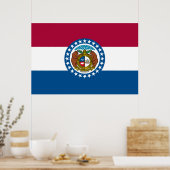Staatsflagge in Missouri Poster (Küche)