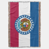 Staatsflagge in Missouri Print Patriotic Decke (Vorderseite Vertikal)