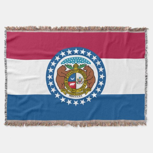 Staatsflagge in Missouri Print Patriotic Decke (Vorderseite)