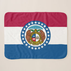 Staatsflagge in Missouri Print Patriotic Sherpadecke