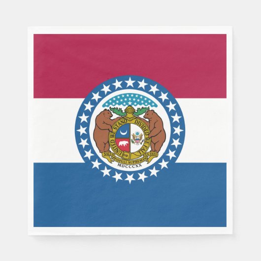 Staatsflagge in Missouri Serviette (Vorderseite)