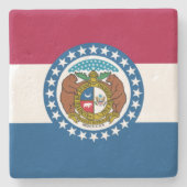Staatsflagge in Missouri Steinuntersetzer (Vorderseite)