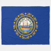Staatsflagge in New Hampshire Fleecedecke (Vorderseite (Horizontal))