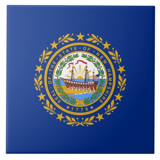 Staatsflagge in New Hampshire Fliese (Vorderseite)