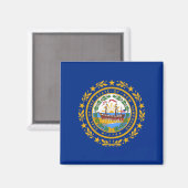 Staatsflagge in New Hampshire Magnet (Vorderseite/Rückseite)
