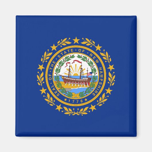 Staatsflagge in New Hampshire Magnet (Vorne)