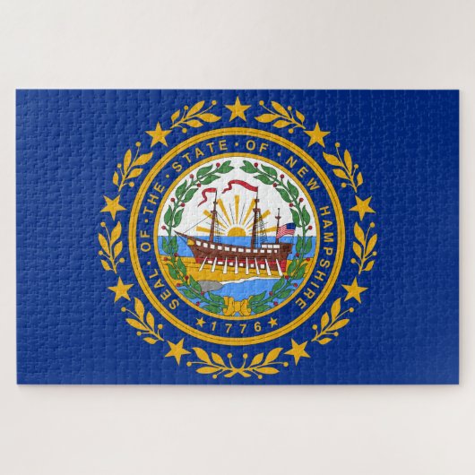 Staatsflagge in New Hampshire Puzzle (Horizontal)
