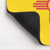 Staatsflagge in New Mexico, USA Mousepad (Ecke)