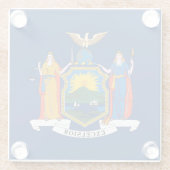 Staatsflagge in New York Glasuntersetzer (Rückseite)