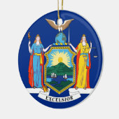Staatsflagge in New York Keramikornament (Links)