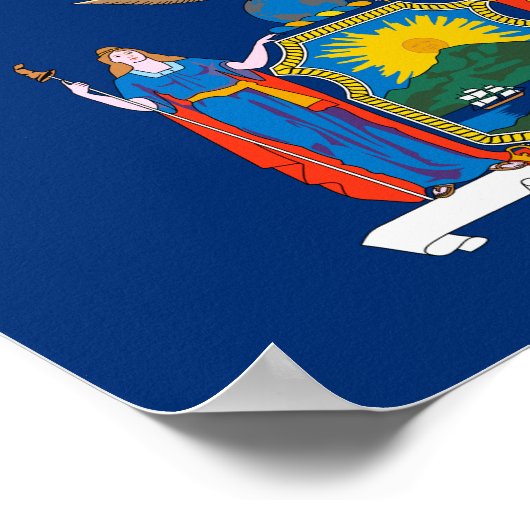 Staatsflagge in New York Poster (Ecke)
