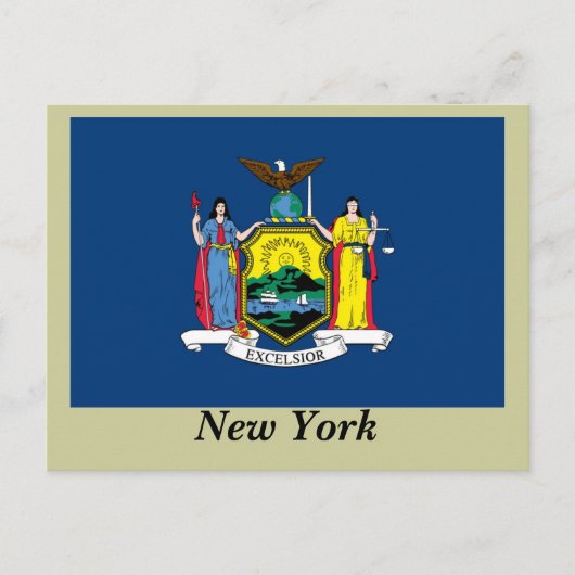 Staatsflagge in New York Postkarte (Vorderseite)