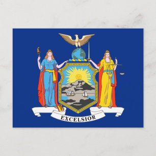 Staatsflagge in New York Postkarte