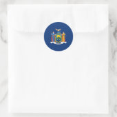 Staatsflagge in New York Runder Aufkleber (Tasche)