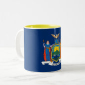 Staatsflagge in New York Zweifarbige Tasse (Vorderseite Links)