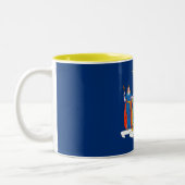 Staatsflagge in New York Zweifarbige Tasse (Links)