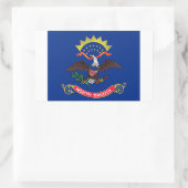 Staatsflagge in Nord-Dakota Rechteckiger Aufkleber (Tasche)