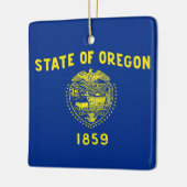 Staatsflagge in Oregon Keramikornament (Links)