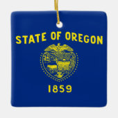Staatsflagge in Oregon Keramikornament (Vorderseite)