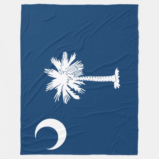 Staatsflagge in South Carolina Fleecedecke (Vorderseite)