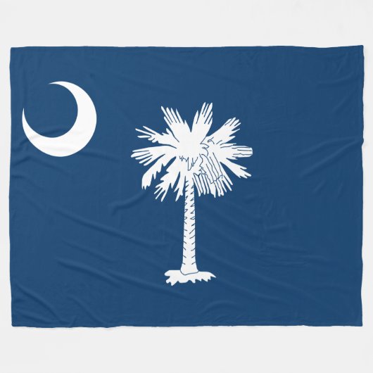 Staatsflagge in South Carolina Fleecedecke (Vorderseite (Horizontal))