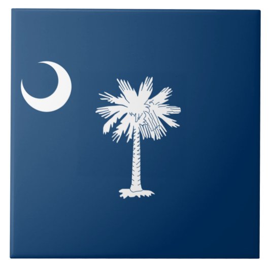 Staatsflagge in South Carolina Fliese (Vorderseite)