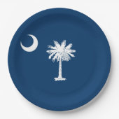 Staatsflagge in South Carolina Pappteller (Vorderseite)