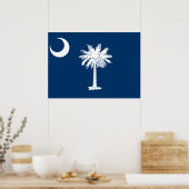 Staatsflagge in South Carolina Poster (Küche)