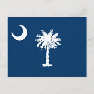 Staatsflagge in South Carolina Postkarte