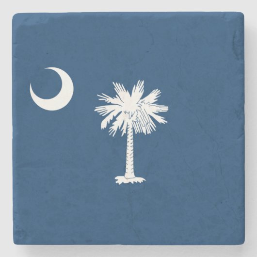 Staatsflagge in South Carolina Steinuntersetzer (Vorderseite)