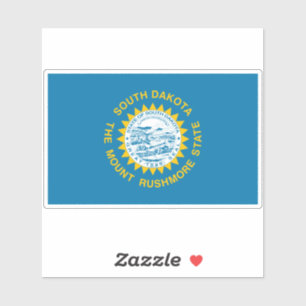 Staatsflagge in Süddakota Aufkleber