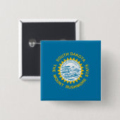 Staatsflagge in Süddakota Button (Vorne & Hinten)