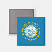 Staatsflagge in Süddakota Magnet (Vorderseite/Rückseite)
