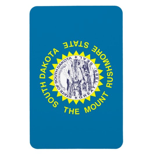 Staatsflagge in Süddakota Magnet (Vertikal)