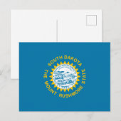 Staatsflagge in Süddakota Postkarte (Vorne/Hinten)