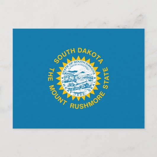 Staatsflagge in Süddakota Postkarte (Vorderseite)