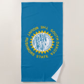 Staatsflagge in Süddakota Strandtuch (Vorderseite)
