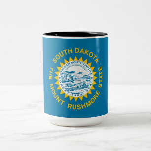 Staatsflagge in Süddakota Zweifarbige Tasse