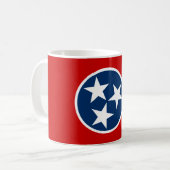 Staatsflagge in Tennessee Kaffeetasse (Vorderseite Links)
