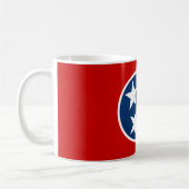 Staatsflagge in Tennessee Kaffeetasse (Links)