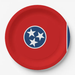 Staatsflagge in Tennessee Pappteller