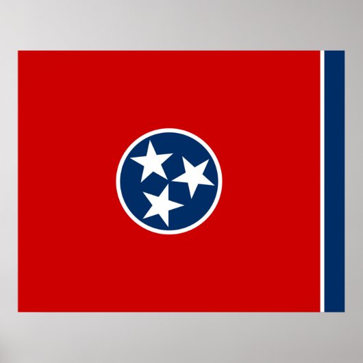 Staatsflagge in Tennessee Poster (Vorne)