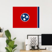 Staatsflagge in Tennessee Poster (Heimbüro)