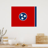 Staatsflagge in Tennessee Poster (Küche)