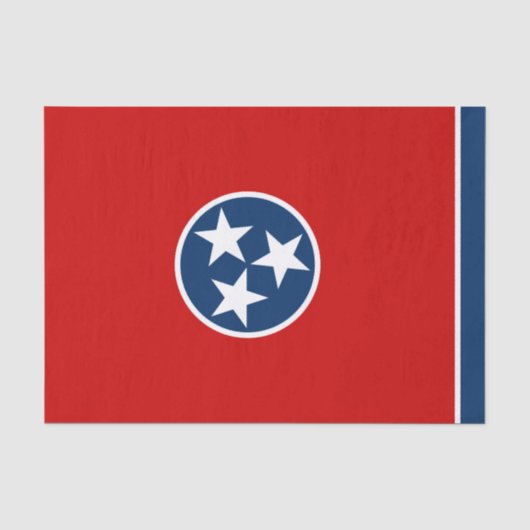 Staatsflagge in Tennessee Seidenpapier (Vorderseite)