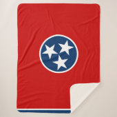 Staatsflagge in Tennessee Sherpadecke (Vorderseite)