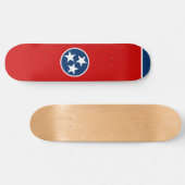 Staatsflagge in Tennessee Skateboard (Horizontal)