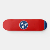 Staatsflagge in Tennessee Skateboard (Horizontal)