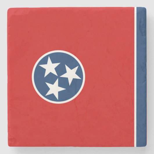 Staatsflagge in Tennessee Steinuntersetzer (Vorderseite)